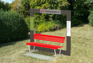 Fotomontage Wanderbank